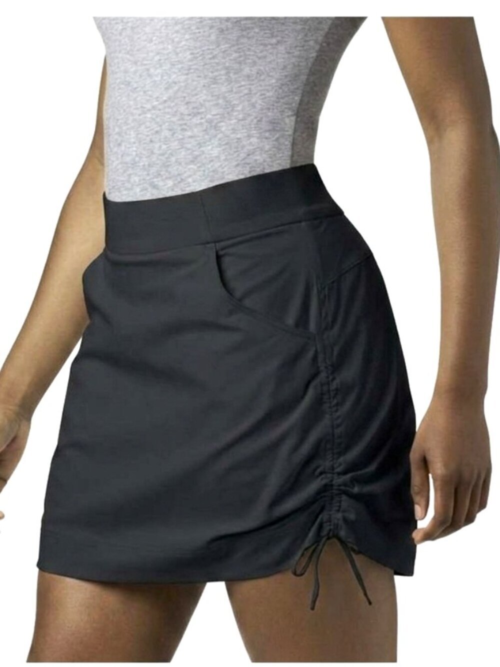 Columbia Women's Anytime New Stain Repellency Ruched Casual Skort L Black